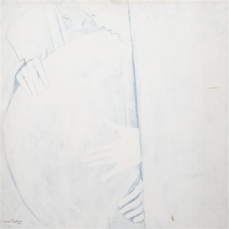 NINO PEDONE, Figure, Olio su tela