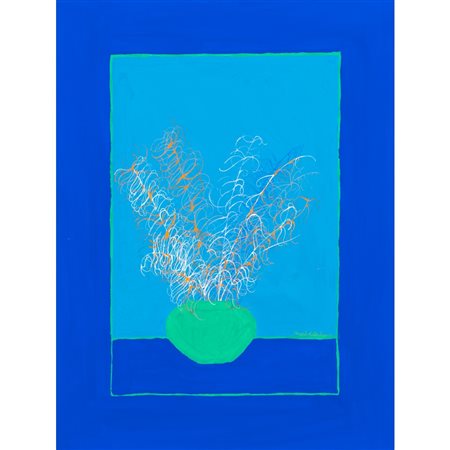 MAURILIO CATALANO, Vaso con fiori, Olio su tela