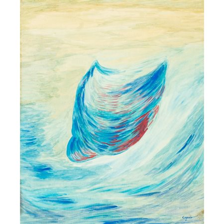 SALVATORE CAPUTO, Natura a mare, Olio su cartone