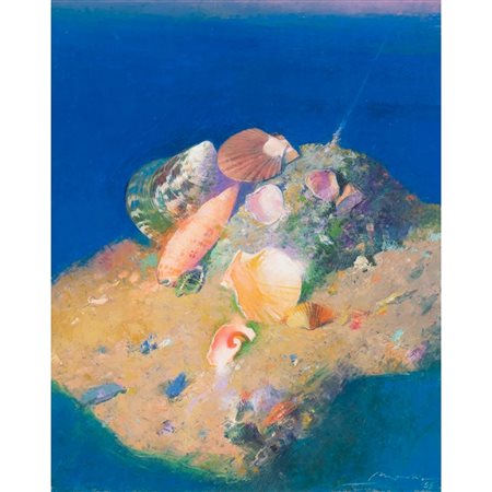 GIANLUIGI MATTIA, L'isola delle conchiglie 2, Olio su tela
