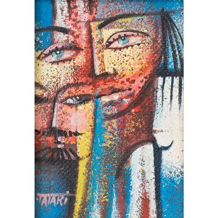 ANEH MOHAMMAD TATARI, Figure, Olio su tela