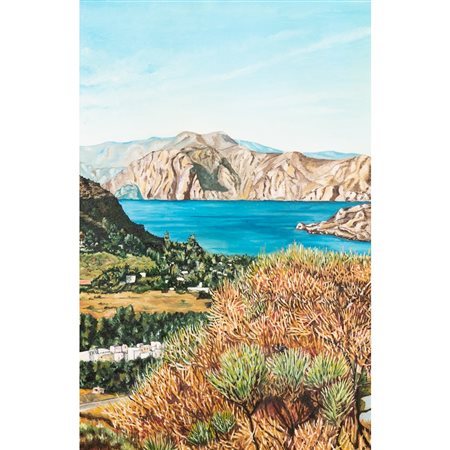 SANDRO SERRADIFALCO, Eolie, Olio su tela