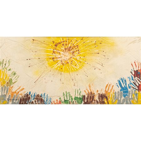 PITTORE DEL XX SECOLO, Olio su tela applicato su masonite