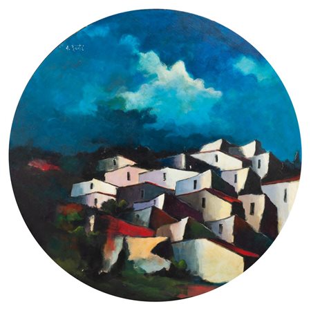 ANTONIO BERTE', Olio su tela applicato su tavola