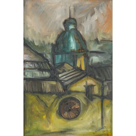 GIUSEPPE NAVARRA, Cupola, Olio su tela