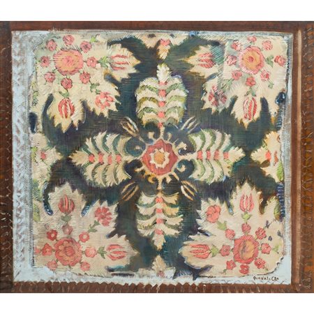 GUIDO QUADRIO, Composizione floreale, Olio su tela