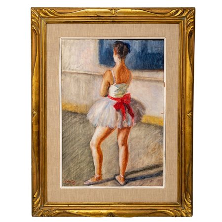 PITTORE DEL XX SECOLO, Ballerina, Olio su tavoletta