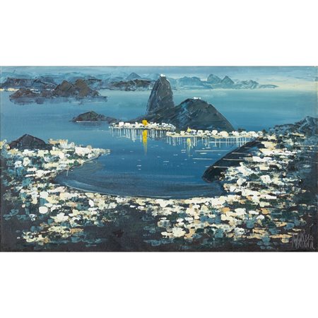 PABLO MATANIA, Baia di Rio, Olio su tela