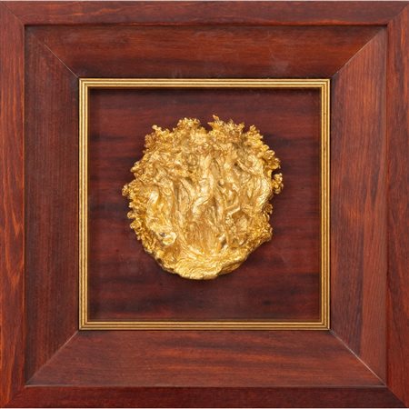 SERGIO VERGINELLI, Bassorilievo in metallo dorato