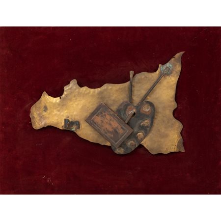 SCULTORE DEL XX SECOLO, Altorilievo in metallo dorato