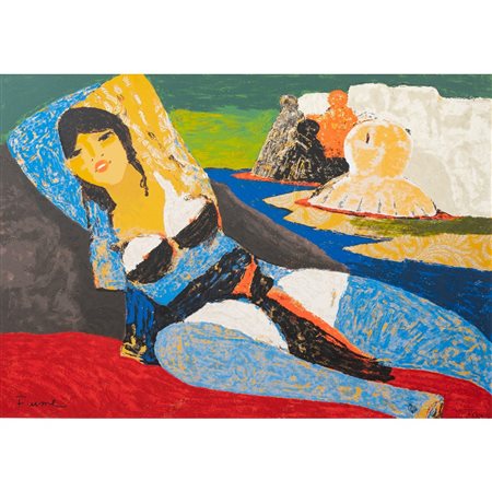 SALVATORE FIUME, Serigrafia polimaterica a colori