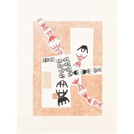 GIUSEPPE CAPOGROSSI, Opale 7, Litografia a colori