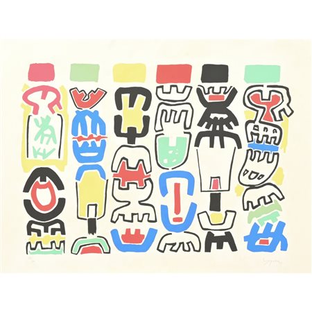 GIUSEPPE CAPOGROSSI, Litografia a colori