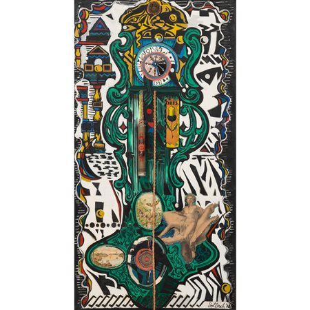 CARLO HOLLESCH, Olio e applicazioni su tela