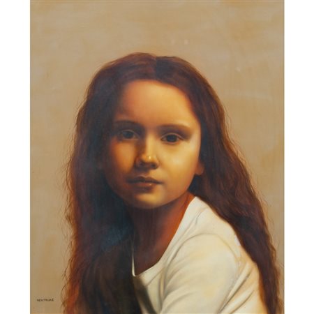 LUCIANO VENTRONE, Bambina, Olio su tela