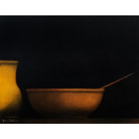 FRANCESCO BERTRAND, Senza titolo, Olio su tavola