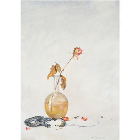 CLAUDIO BONICHI, Finita è la commedia, Olio su tela