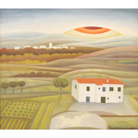 PIERO GNESI, Olio su tela