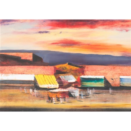 SALVATORE MAGAZZINI, Marrakech, Olio su tavola