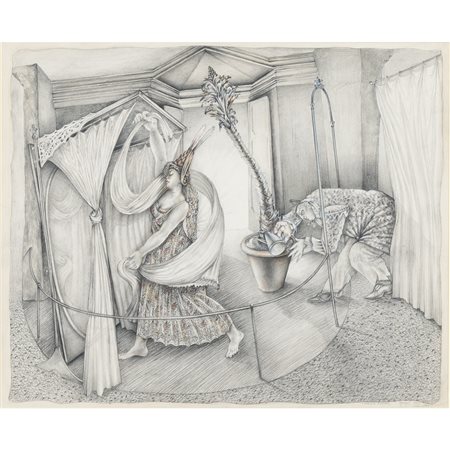 MOMÒ CALASCIBETTA, Spazio minimo, Tecnica mista su carta