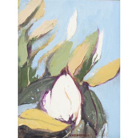GIANCARLO CAZZANIGA, Magnolia, Olio su tela