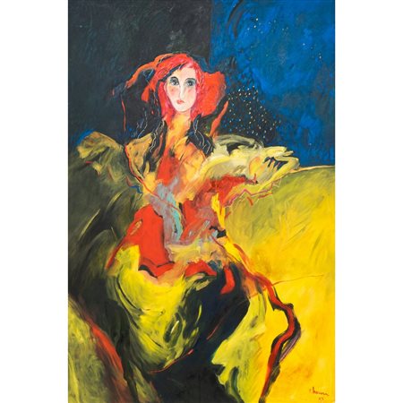 FRANCO NOCERA, La grande lucciola, Olio su tela