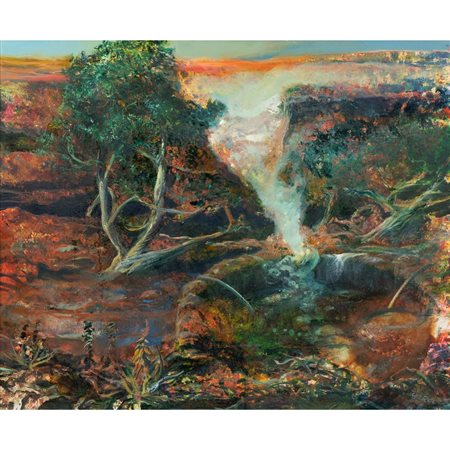 ROBERT CARROLL, Paesaggio, Olio su tela