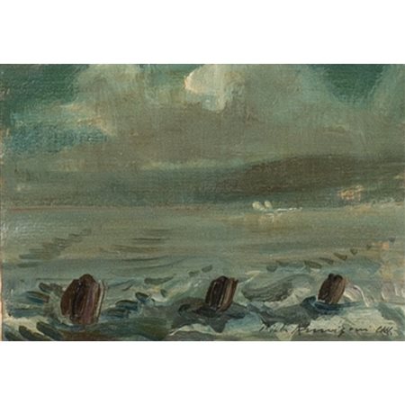 PIETRO ANNIGONI, Olio su tela applicato su cartone