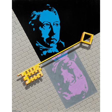 ALEXIS KEUNEN, Tecnica mista, gouache su carta