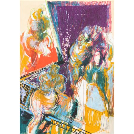 VITTORIO SODO, Olio su carta applicato su masonite