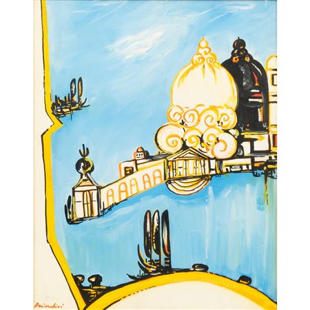 REMO BRINDISI, Venezia, Olio su tela