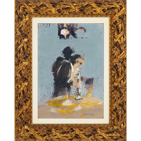 GIANCARLO CAZZANIGA, Tecnica mista su carta