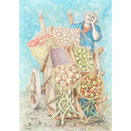 PIPPO MADÈ, Tecnica mista su carta