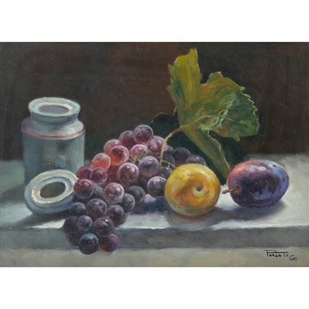 GIOVANNI PARLATO, Natura morta, Olio su masonite