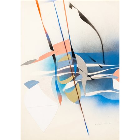 EDOARDO FRANCESCHINI, Tecnica mista e collage su cartoncino