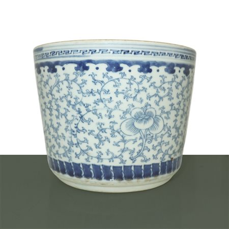 Brucia incenso blu e bianco, Qing , Dinastia, 18°/19° secolo.