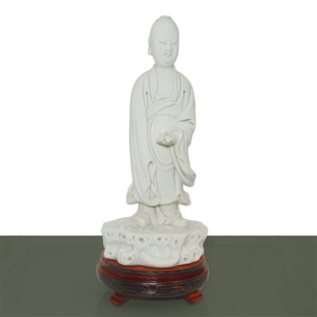 Scultura in ceramica Dehua raffigurante uomo, Qing , Dinastia, 19° secolo, Cina