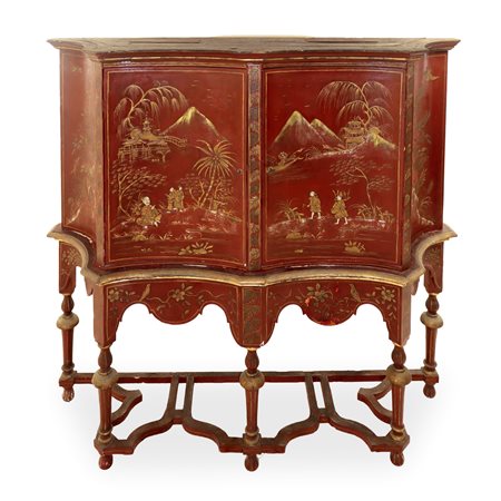 Mobile cabinet con motivi decorativi cinesi, France 19° secolo