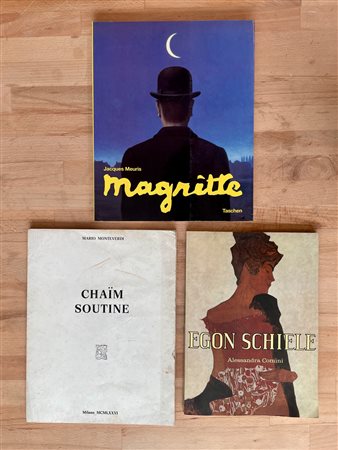RENÉ MAGRITTE, EGON SCHIELE E CHAÏM SOUTINE - Lotto unico di 3 cataloghi