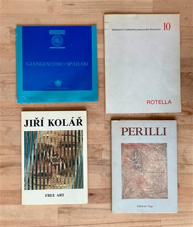 ARTE DEL DOPOGUERRA (ROTELLA, KOLAR, PERILLI, SPADARI) - Lotto unico di 4 cataloghi