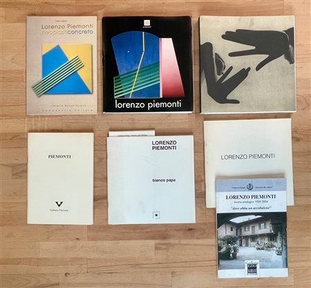 LORENZO PIEMONTI - Lotto unico di 7 cataloghi, di cui 1 autografato
