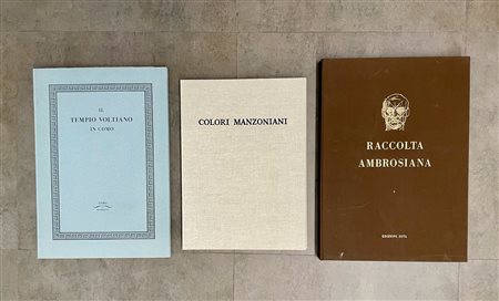 EDIZIONI D'ARTE (RACCOLTA AMBROSIANA, TEMPO VOLTIANO, MANZONI) - Lotto unico di 3 edizioni d'arte: