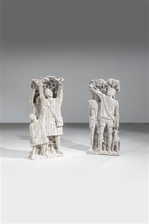 ENRICO CARMASSI<BR>La Spezia 1897-Torino 1975<BR>Coppia di sculture
