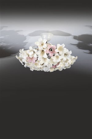 BAROVIER & TOSO<BR>Lampada a sospensione ad elementi floreali