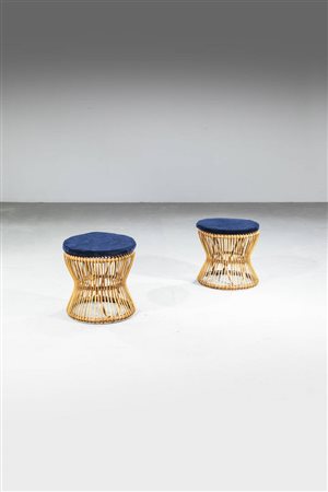 TITO AGNOLI<BR>Coppia di pouf