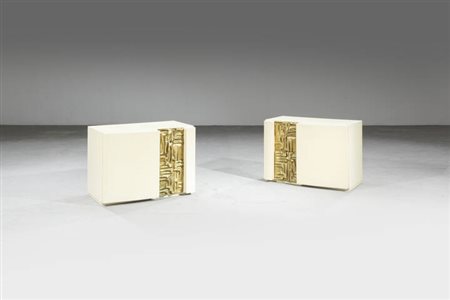 LUCIANO FRIGERIO<BR>Coppia di comodini mod. Cinzia