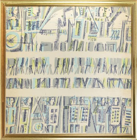 EMANUELE LUZZATI<BR>Genova 1921 - 2007<BR>"Esercito" 1954