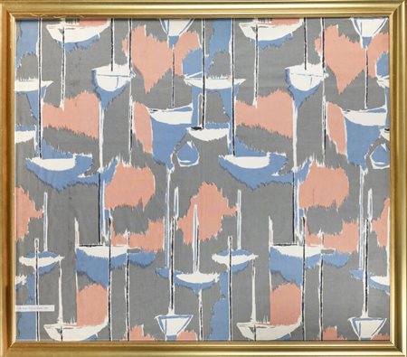 ENRICO PAULUCCI<BR>Genova 1901 - 1999 Torino<BR>"Barche" 1956