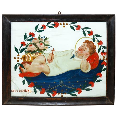 Gesù bambino dormiente, Neapolitan school 19° secolo