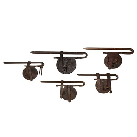 N°5 Chiusure in ferro siciliane antiche, 18° secolo